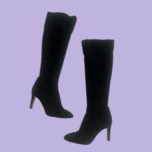 Sam Edelman Tall Black Suede Boots, Size 7
